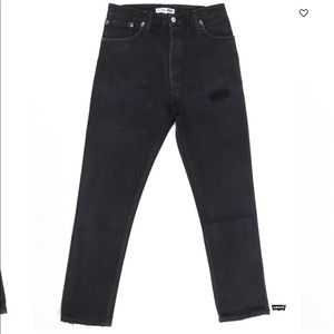 RE/DONE Levi’s Black High Rise Ankle Crop, Size 26
